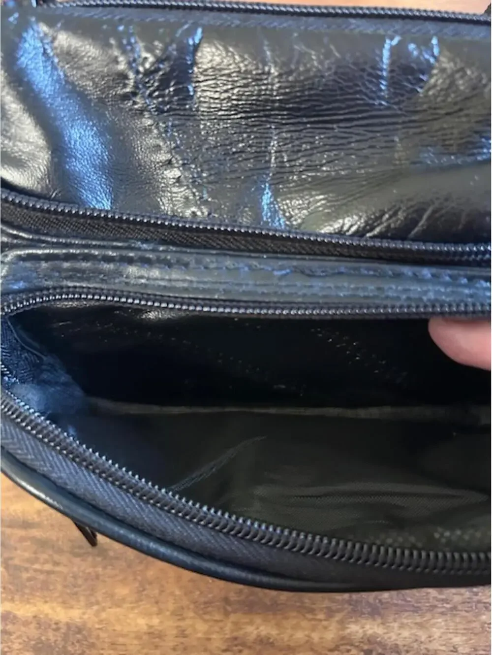 Black Genuine Leather Small Crossbody Bag